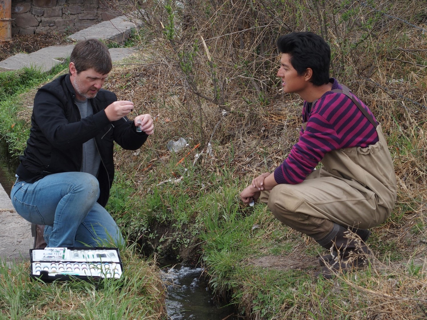Michael and colleague in in the field.