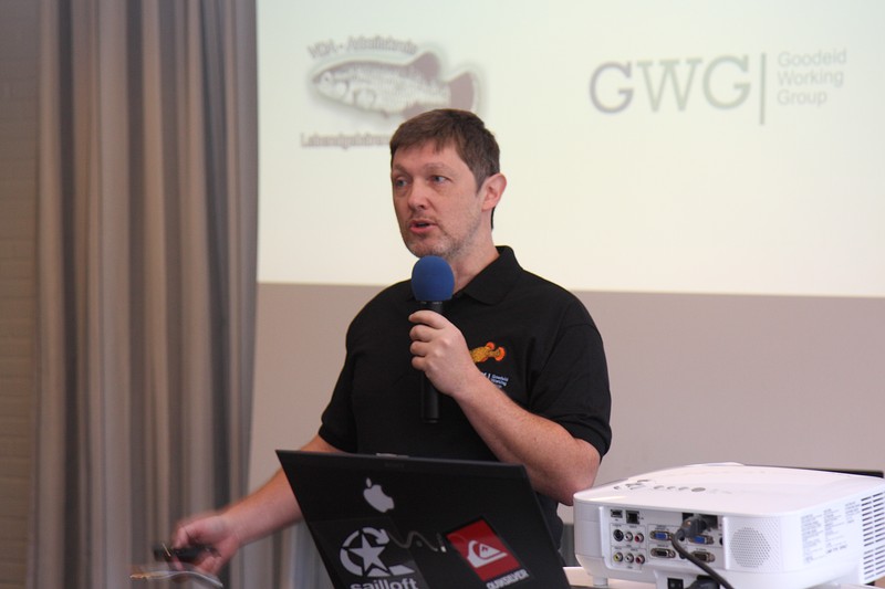 Michael Köck discussing goodeid conservation.