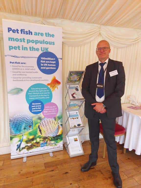 Dominic Whitmee with OATA stand at the launch of Pet Know How at the House of Lords (CASC Event)
