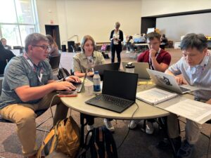 Participants hard at work to assess the potential ex situ roles of each species © SHOAL