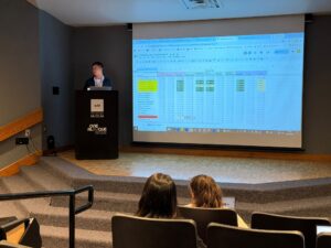 Nathaniel presenting some of the data © SHOAL